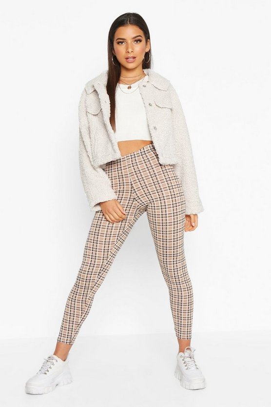 Tonal Check Basic Jersey Leggings