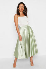 Load image into Gallery viewer, Satin Full Midi Skirt
