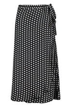 Load image into Gallery viewer, Polka Dot Wrap Front Midi Skirt
