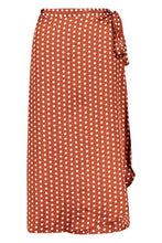 Load image into Gallery viewer, Polka Dot Wrap Front Midi Skirt
