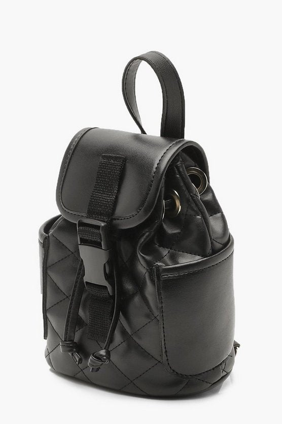 Quilted Mini Plastic Buckle Rucksack