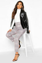 Load image into Gallery viewer, Tonal Check Ankle Grazer Trouser
