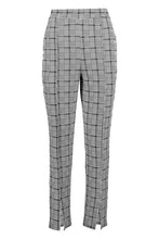 Load image into Gallery viewer, Split Front Dogtooth Check Skinny Trousers
