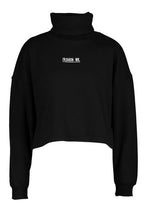 Load image into Gallery viewer, Slogan Detail High Neck Crop Sweat
