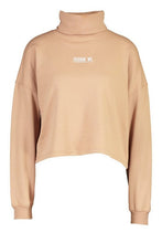 Load image into Gallery viewer, Slogan Detail High Neck Crop Sweat
