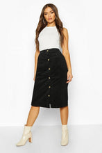Load image into Gallery viewer, Button Down Cord Midi Skirt
