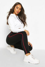 Load image into Gallery viewer, Fleece Lined Side Stripe Super Soft Leggings
