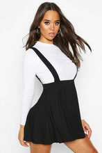 Load image into Gallery viewer, Button Ribbed Pinafore Skirt
