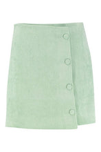 Load image into Gallery viewer, Cord Button Side Mini Skirt
