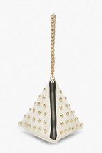 Load image into Gallery viewer, Triangle Stud &amp; Chain Handle Clutch Bag
