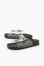 Load image into Gallery viewer, Clear Buckle Footbed Sliders
