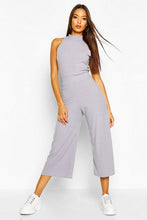 Load image into Gallery viewer, Soft Rib Racer Back Top &amp; Culotte Co-Ord
