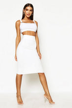 Load image into Gallery viewer, Deep Contour Waistband Midi Skirt
