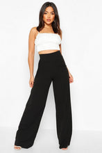 Load image into Gallery viewer, Deep Contour Waistband Wide Leg Trousers
