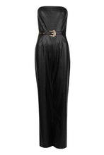 Load image into Gallery viewer, Croc Leather Look Bandeau Jumpsuit
