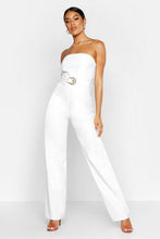 Load image into Gallery viewer, Croc Leather Look Bandeau Jumpsuit
