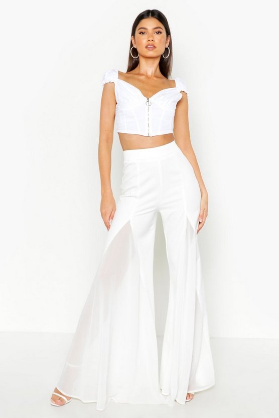 Flared Wide Leg Trouser