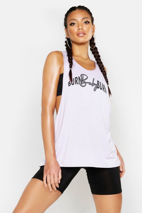 Fit Burn Baby Burn Slogan Vest