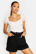 Load image into Gallery viewer, Chunky Cord Belted Turn Up Shorts
