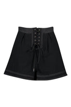 Load image into Gallery viewer, Contrast Stitch Lace Up Shorts
