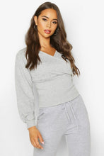 Load image into Gallery viewer, Wrap Front Fitted Sweat
