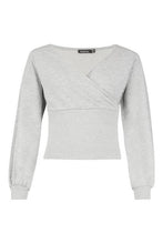 Load image into Gallery viewer, Wrap Front Fitted Sweat

