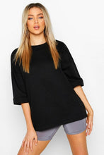 Load image into Gallery viewer, Basic Turn Cuff Boxy Sweat
