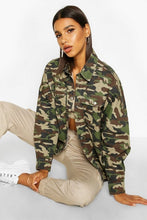 Load image into Gallery viewer, Oversized Camo Denim Shirt

