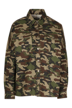 Load image into Gallery viewer, Oversized Camo Denim Shirt
