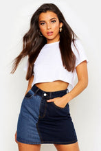 Load image into Gallery viewer, Contrast Denim Skirt
