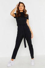 Load image into Gallery viewer, Grown On Neck Belted Jumpsuit
