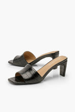 Load image into Gallery viewer, Low Flat Heel Croc Mules
