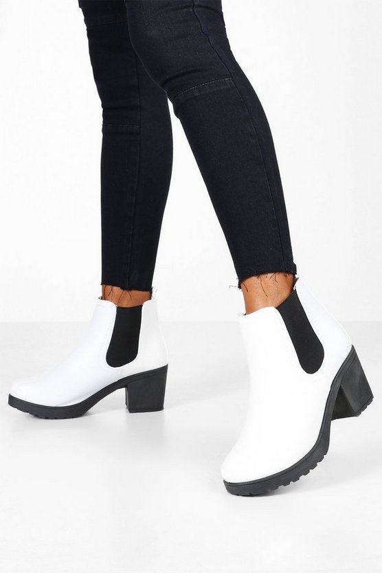 Wide Fit Chunky Chelsea Boots