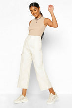 Load image into Gallery viewer, Wide Leg Contrast Stitch Denim Trouser
