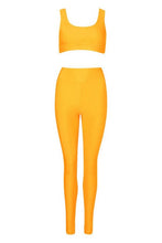 Load image into Gallery viewer, Fit Neon Crop Top &amp; Legging Set
