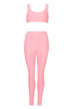 Load image into Gallery viewer, Fit Neon Crop Top &amp; Legging Set
