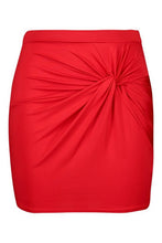 Load image into Gallery viewer, Recycled Slinky Twist Front Mini Skirt
