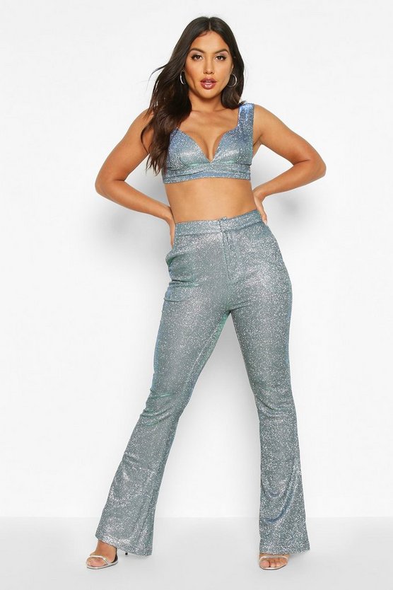 Metalic Wide Leg Trouser