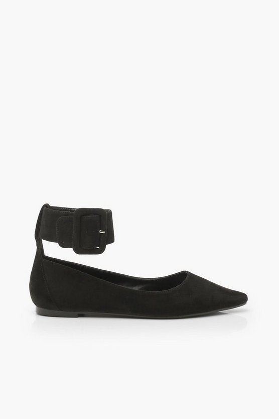 Chunky Buckle Pointed Ballets