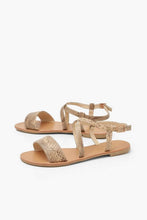 Load image into Gallery viewer, Wide Fit Snake Flat Sandals
