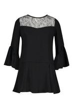 Load image into Gallery viewer, Lace Panel Flare Sleeve Playsuit

