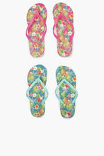 Load image into Gallery viewer, Pineapple Floral Print 2 Pack Flip Flops
