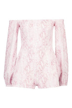 Load image into Gallery viewer, Rib Snake Bardot Balloon Sleeve Playsuit
