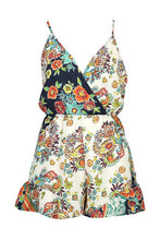 Load image into Gallery viewer, Multi Floral Plunge Playsuit
