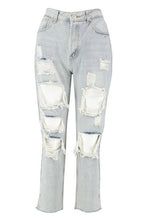 Load image into Gallery viewer, High Rise Distressed Vintage Wash Jean
