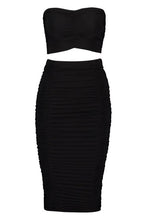 Load image into Gallery viewer, Slinky Ruched Bardot Top - Midi Skirt Co-Ord
