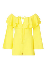 Load image into Gallery viewer, Off The Shoulder Ruffle Flare Sleeve Playsuit
