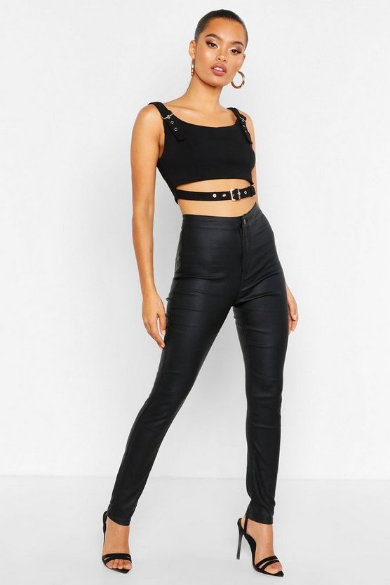 Coated Denim Skinny Jean