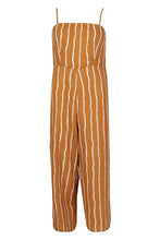 Load image into Gallery viewer, Tie Shoulder Tonal Stripe Culotte Jumpsuit
