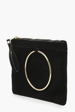 Load image into Gallery viewer, Large Ring Suedette Clutch Bag
